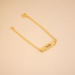 Pulseira Personalizada Infantil- banho ouro 18k