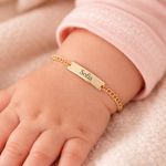 Pulseira Personalizada Infantil- banho ouro 18k