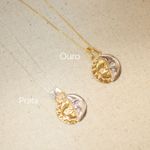 Colar Duo Astral- banho ouro 18k e prata
