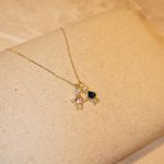 Colar Filhos 2 Pingentes- banho ouro 18k