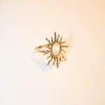 Anel Raios de Sol- banho ouro 18k