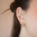 Trio de Argolas Minimal- banho ouro 18k