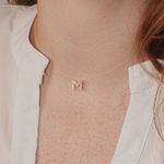 Colar Nylon Inicial- banho ouro 18k