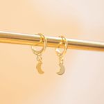 Argola Mini Lua- banho ouro 18k