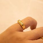 Anel Dedinho Cool Ajustável - banho ouro