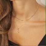 Colar Lunar- banho ouro 18k