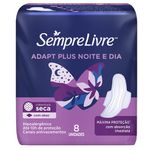 ABSORVENTE SADAPT PLUS NOITE E DIA SECA COM ABAS 8 UNIDADES