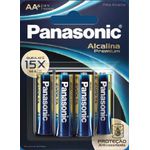 PILHA PANASONIC ALCALINA PREMIUM AA COM 6 UNIDADES