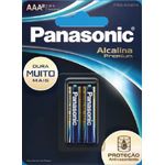 PILHA PANASONIC ALCALINA PREMIUM AAA COM 2 UNIDADES