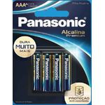 PILHA PANASONIC ALCALINA PREMIUM AAA COM 6 UNIDADES