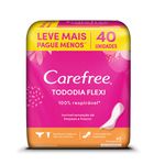 PROTETOR DIÁRIO CAREFREE TODO DIA FLEXIVÉL SEM PERFUME 40 UNIDADES