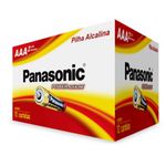 PILHA PANASONIC ALCALINA PALITO AAA COM 24 UNIDADES (DP 12 X 2) NOVO