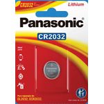 BATERIA PANASONIC BOTÃO COM 1 UNIDADE ( CR 2032 )