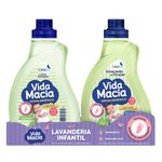 KIT LAVANDERIA VIDA MACIA LAVA ROUPAS GLIC & AMENDOAS+AMACIANTE 1 L