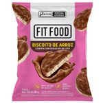 BISCOITO DE ARROZ COBERTURA CHOCOLATE AO LEITE 300G (10X30G) FIT FOOD 