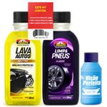 KIT GLASS LV (L. AUTO 300ML+L. PNEU 300ML + L. VIDROS 100ML GTS )