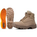 Bota Cano Curto Adventure, Couro Areia (Borzeguim)