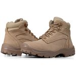 Bota Cano Curto Adventure, Couro Areia (Borzeguim)