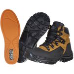 Bota Cano Curto Emborrachado Force Militar Mostarda.