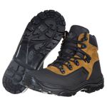 Bota Cano Curto Emborrachado Force Militar Mostarda.
