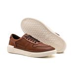 TENIS MASCULINO DENVER WHISKY EM COURO SOLADO COSTURADO CONFORTAVEL