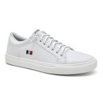 TENIS CASUAL MASCULINO LONDRES BRANCO AJUSTE CALCE FACIL ELASTICO COM SOLADO COSTURADO 