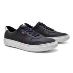 TENIS CASUAL MASCULINO FIVE PRETO AJUSTE CADARÇO COM SOLADO COSTURADO 