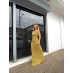 Vestido Cetim Budapeste Dourado