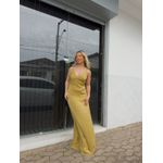 Vestido Cetim Budapeste Dourado