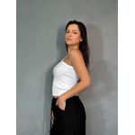 Blusa Um Ombro Só Canelada Branca