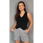 Short Alfaiataria Ana Cinza