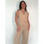 Conjunto Colete Estela Bege