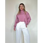 Blusão em Tricot Nicole Rosa