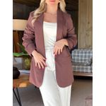 Blazer Lilian Manga 3/4 Marrom