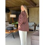 Blazer Lilian Manga 3/4 Marrom