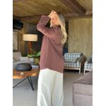 Blazer Lilian Manga 3/4 Marrom
