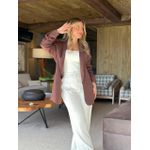 Blazer Lilian Manga 3/4 Marrom