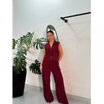 Conjunto Colete Charlotte Bordô