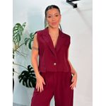 Conjunto Colete Charlotte Bordô