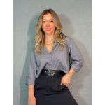 Camisa Cropped Marina Cinza