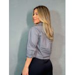 Camisa Cropped Marina Cinza