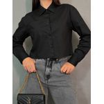 Camisa Cropped Marina Preta
