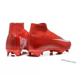 Chuteira Campo Nike Air Zoom Mercurial Superfly 10 Elite (FG) - Vermelho/Branco