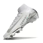 (Botinha) Chuteira Campo Nike Air Zoom Mercurial Superfly 10 Elite (FG) - Branco/Prata