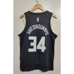 Milwaukee Bucks silk (jogador) Antetokounmpo 34 - Preto