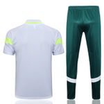 Conjunto Treino Polo Palmeiras 23/24 Camisa + Calça - Branco detalhe neon
