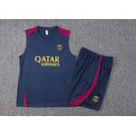 Conjunto De Treino Regata + Short PSG - Azul Marinho 22/23 (detalhes roxo)