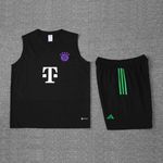 Conjunto Treino Regata + Short Bayern de Munique23/24 Preto/verde/roxo