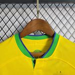 Conjunto Infantil Brasil Home 22/23 - Amarelo