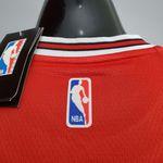 Jordan #23 Chicago Bulls NBA Jersey - Silk Jogador Vermelho (símbolo NK branco)
